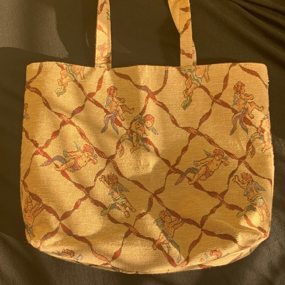 Cherub Patterned Tote Bag
